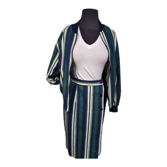 Lindsey Scott Sport Dresses & Skirts - Vintage Lindsey Scott Sport Striped Skirt and Jacker
